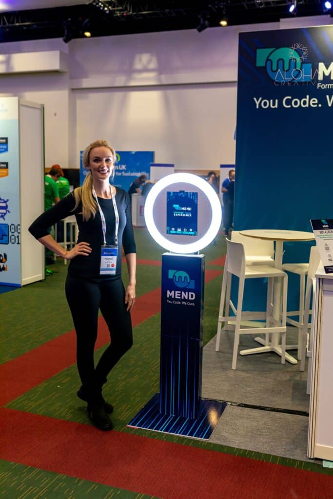 Photo booth setup for a branded trade show activation in Charlotte, NC