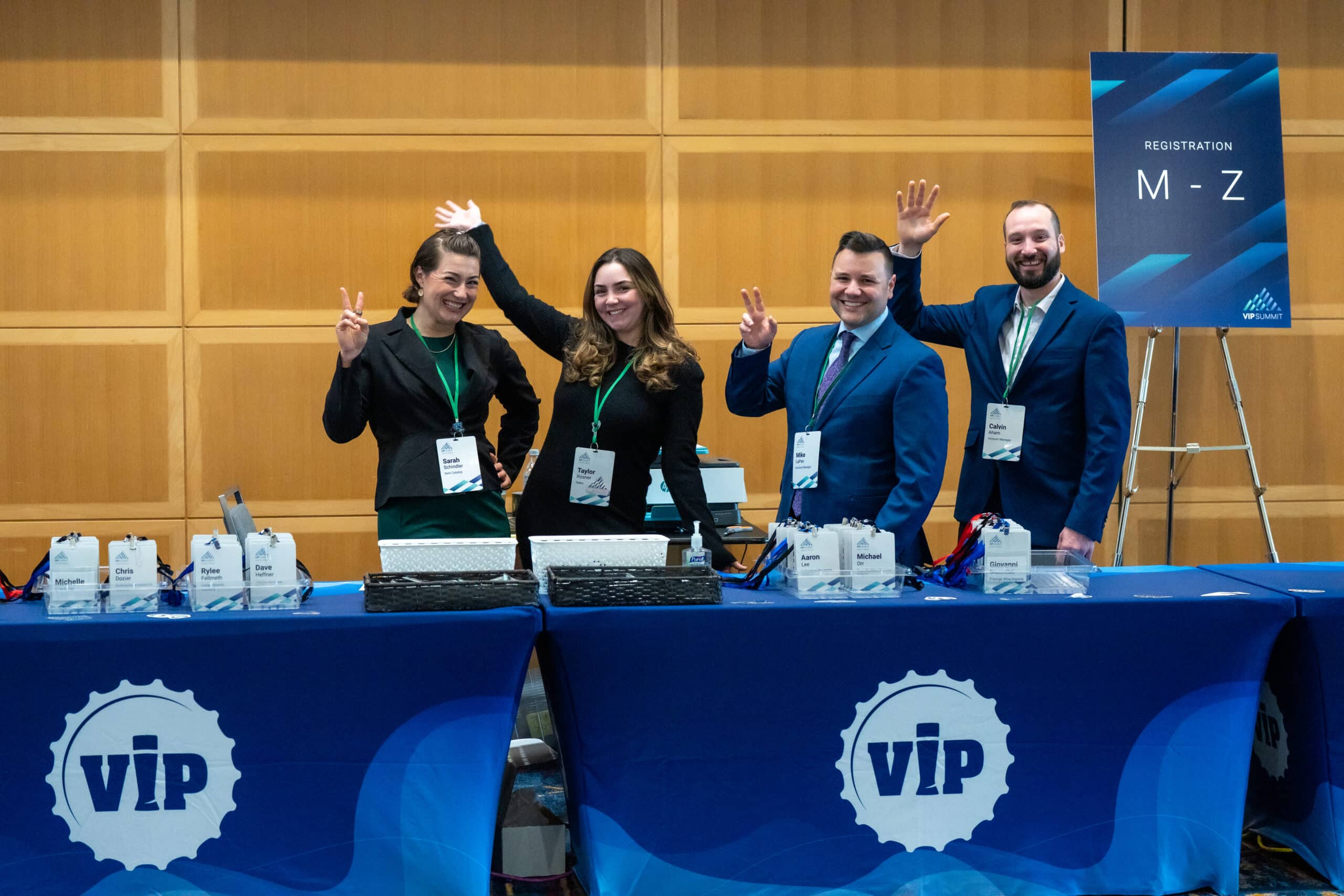 Corporate Event Setup with Interactive Displays