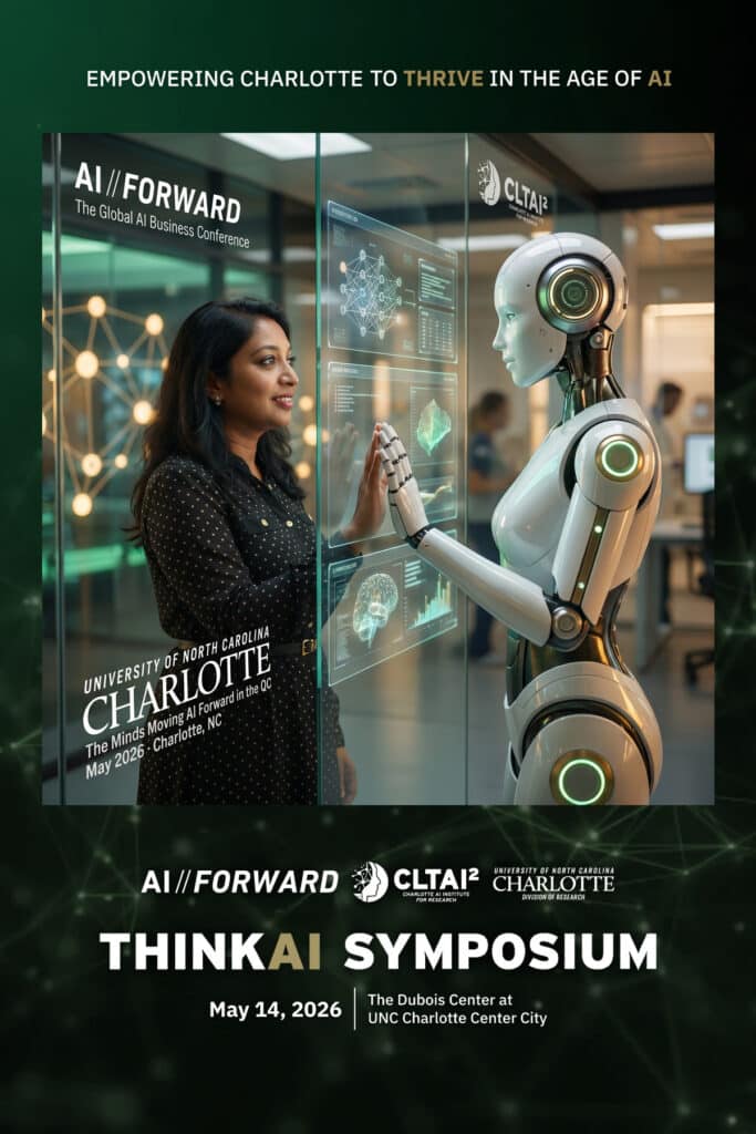 AI photo booth experience at the Dubios center at the UNC charlotte nc for a AI conference